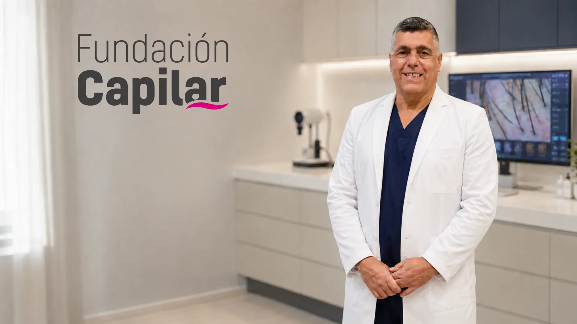 Dr. Eduardo Amaya en el consultorio de Fundación Capilar