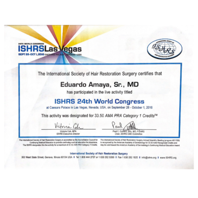 ISHRS 24th World Congress - Las Vegas 2016
