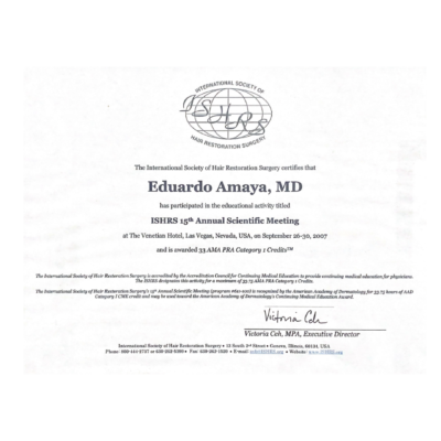 ISHRS 15th Annual Scientific Meeting
